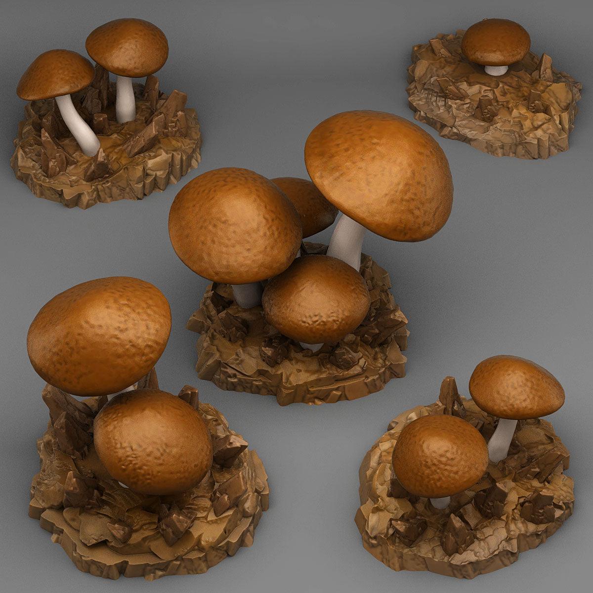 3D Printed Fantastic Plants and Rocks Giant Desert Mushrooms 28mm - 32mm D&D Wargaming (Online Only)
