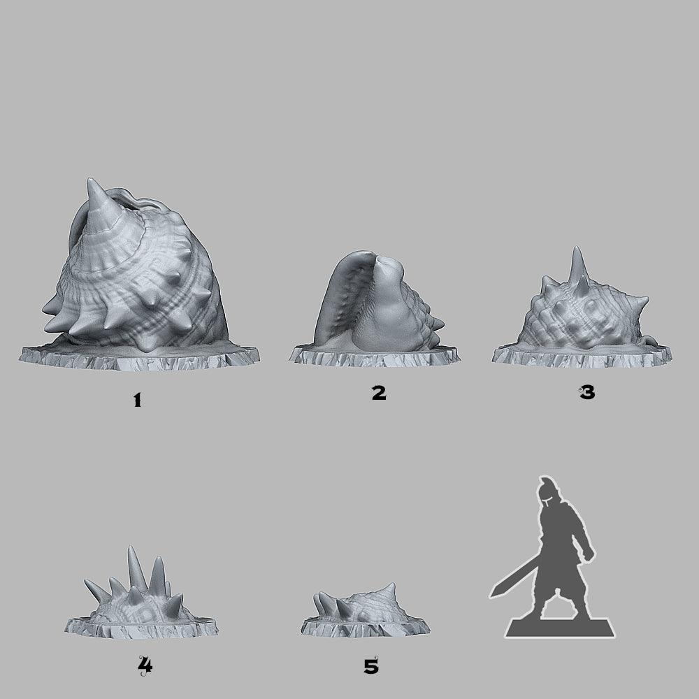 3D Printed Fantastic Plants and Rocks Giant HERMIT'S CRAB SHELL 28mm - 32mm D&D Wargaming (Online Only)