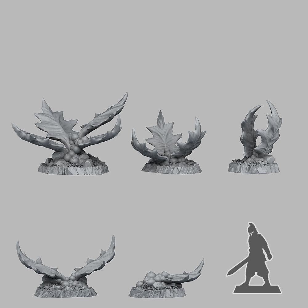 3D Printed Fantastic Plants and Rocks GIANT HOLLY 28mm - 32mm D&D Wargaming (Online Only)