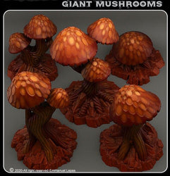 3D Printed Fantastic Plants and Rocks Giant Mushrooms 28mm - 32mm D&D Wargaming (Online Only)