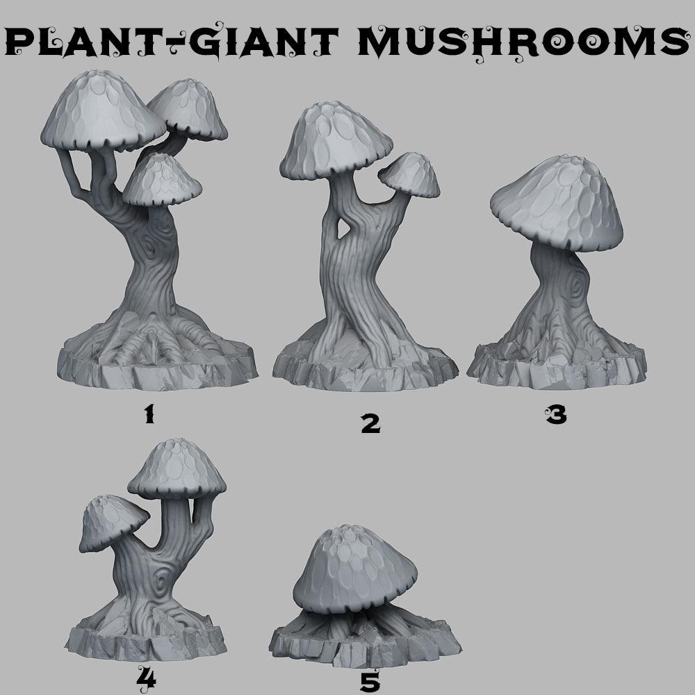 3D Printed Fantastic Plants and Rocks Giant Mushrooms 28mm - 32mm D&D Wargaming (Online Only)
