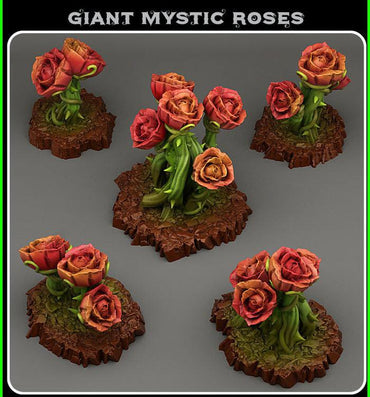 3D Printed Fantastic Plants and Rocks Giant Mystic Roses 28mm - 32mm D&D Wargaming (Online Only)