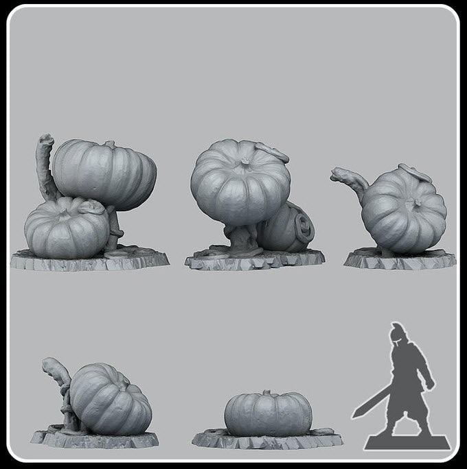 3D Printed Fantastic Plants and Rocks Giant Pumpkins 28mm - 32mm D&D Wargaming (Online Only)