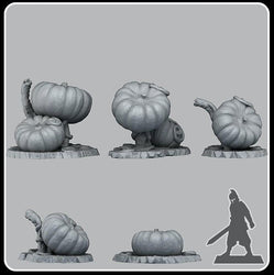 3D Printed Fantastic Plants and Rocks Giant Pumpkins 28mm - 32mm D&D Wargaming (Online Only)