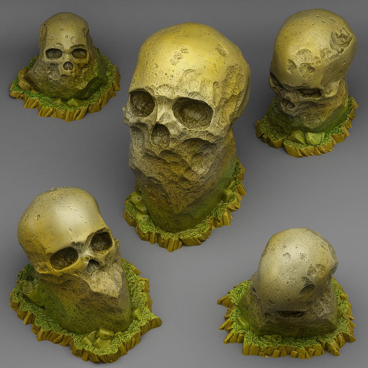 3D Printed Fantastic Plants and Rocks Giant Skull Stones 28mm - 32mm D&D Wargaming (Online Only)