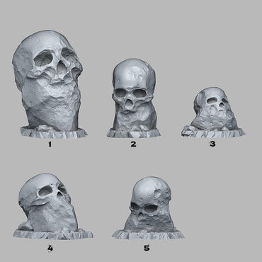 3D Printed Fantastic Plants and Rocks Giant Skull Stones 28mm - 32mm D&D Wargaming (Online Only)