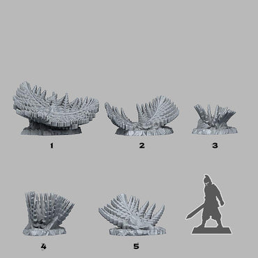 3D Printed Fantastic Plants and Rocks Giant Snowflake Plants 28mm - 32mm D&D Wargaming (Online Only)