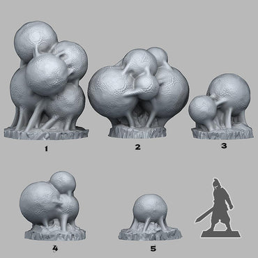 3D Printed Fantastic Plants and Rocks Giant Spider Eggs 28mm - 32mm D&D Wargaming (Online Only)