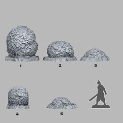 3D Printed Fantastic Plants and Rocks GREEN ROUND BUSH 28mm - 32mm D&D Wargaming (Online Only)