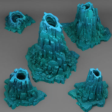 3D Printed Fantastic Plants and Rocks Ice Hole Cavern 28mm - 32mm D&D (Online Only)