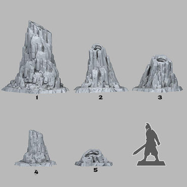 3D Printed Fantastic Plants and Rocks Ice Hole Cavern 28mm - 32mm D&D (Online Only)