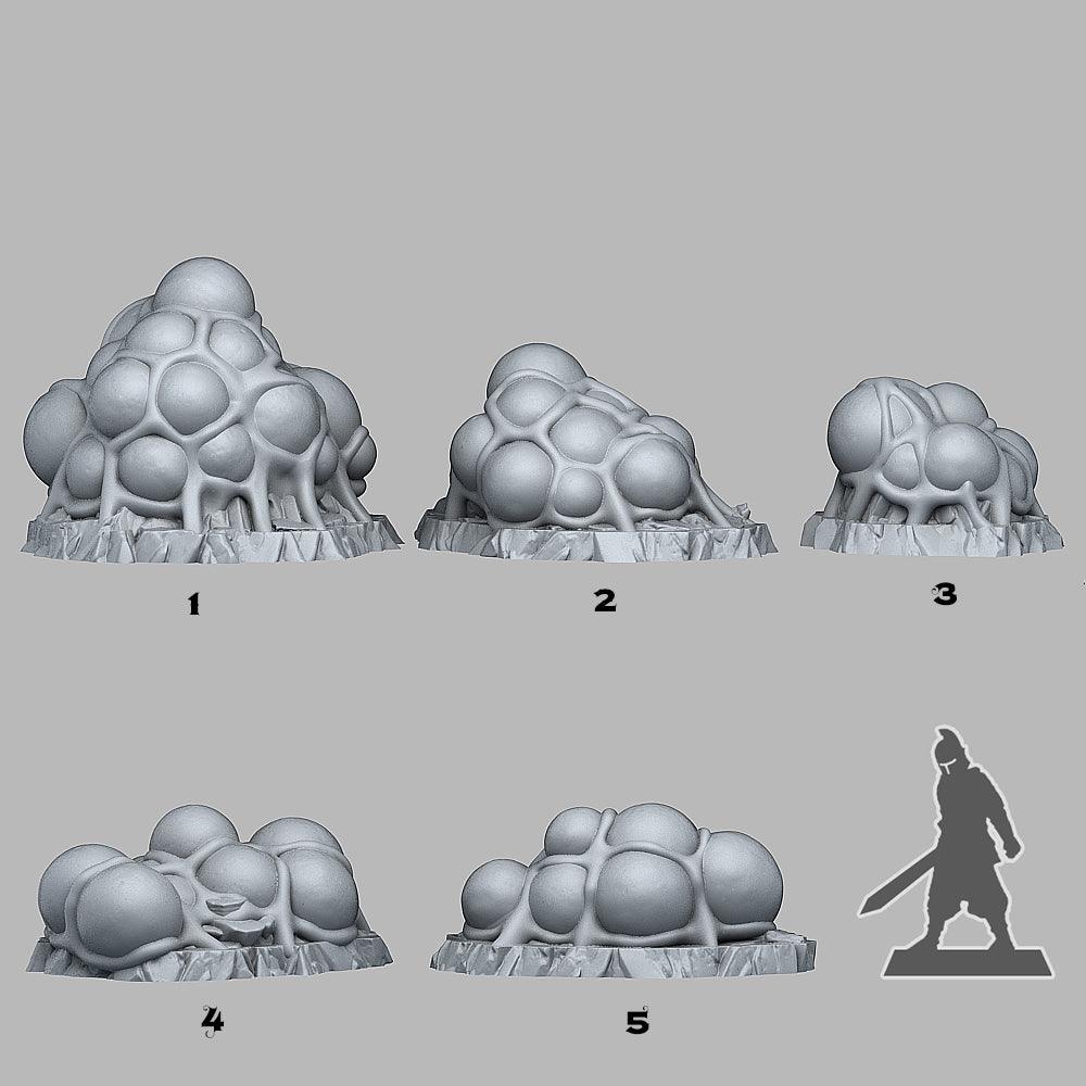 3D Printed Fantastic Plants and Rocks Ice Spider Eggs 28mm - 32mm D&D Wargaming (Online Only)