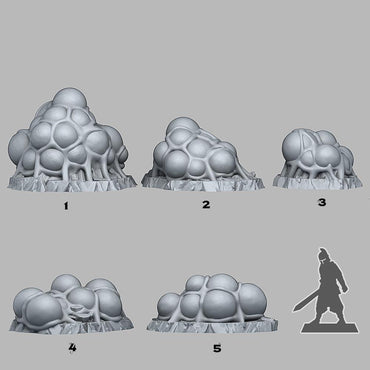 3D Printed Fantastic Plants and Rocks Ice Spider Eggs 28mm - 32mm D&D Wargaming (Online Only)