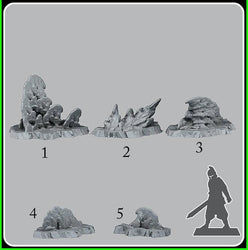 3D Printed Fantastic Plants and Rocks Icy Coral 28mm - 32mm D&D Wargaming (Online Only)