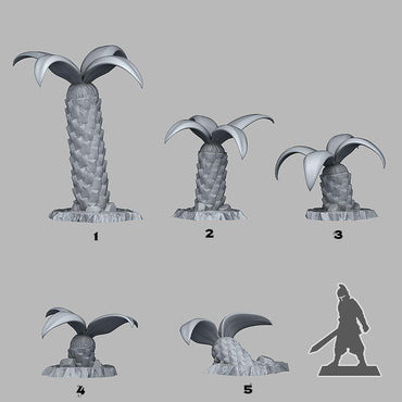 3D Printed Fantastic Plants and Rocks Island Palm 28mm - 32mm D&D Wargaming (Online Only)