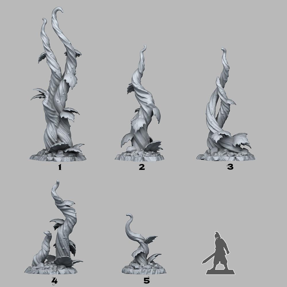 3D Printed Fantastic Plants and Rocks Jack's Beanstalk Version 2 28mm - 32mm D&D Wargaming (Online Only)