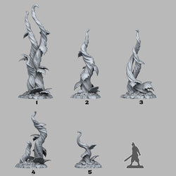 3D Printed Fantastic Plants and Rocks Jack's Beanstalk Version 2 28mm - 32mm D&D Wargaming (Online Only)