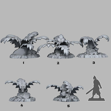 3D Printed Fantastic Plants and Rocks Legendary Celtic Plants 28mm - 32mm D&D Wargaming (Online Only)