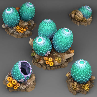 3D Printed Fantastic Plants and Rocks Leviathan Eggs 28mm - 32mm D&D Wargaming (Online Only)