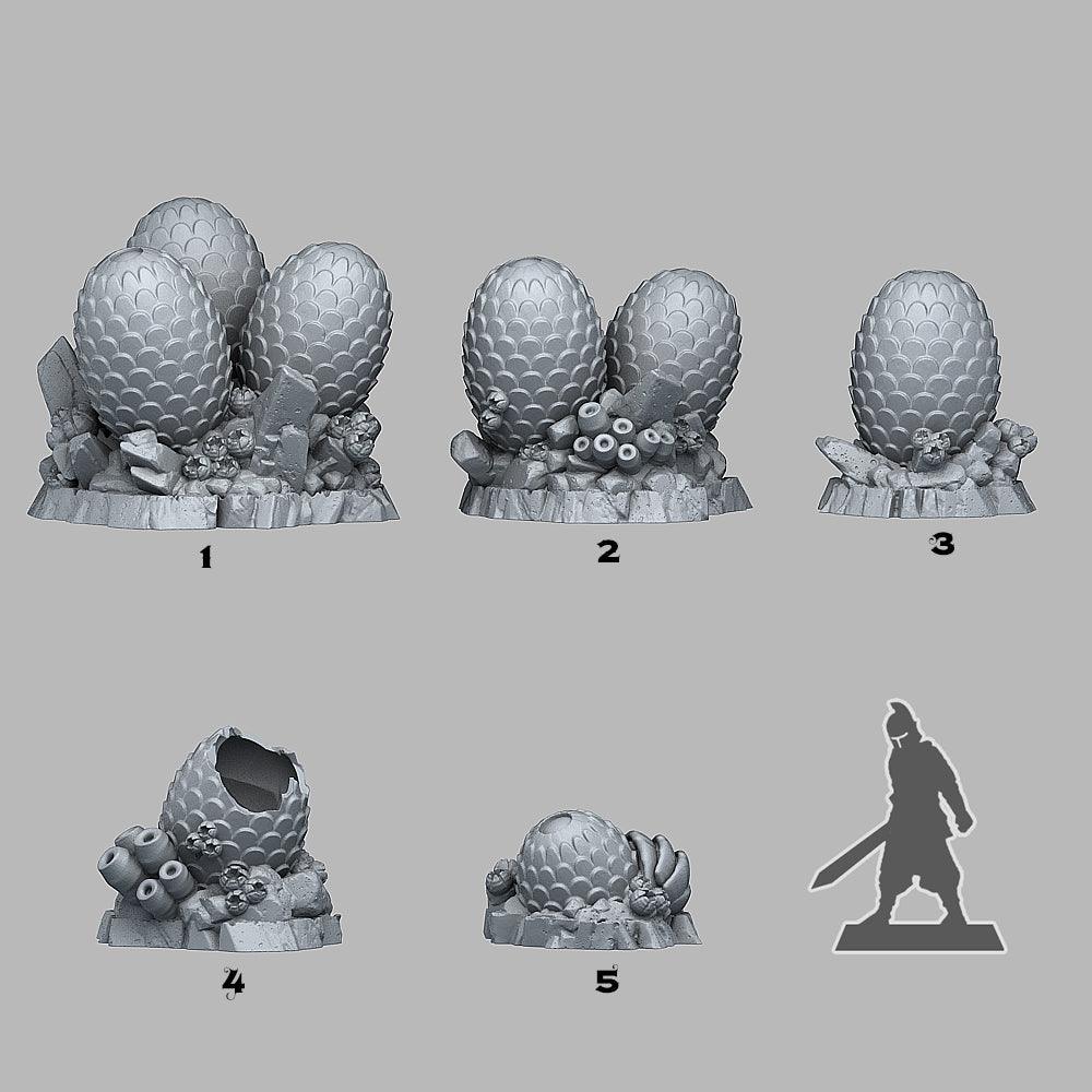 3D Printed Fantastic Plants and Rocks Leviathan Eggs 28mm - 32mm D&D Wargaming (Online Only)