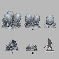 3D Printed Fantastic Plants and Rocks Leviathan Eggs 28mm - 32mm D&D Wargaming (Online Only)