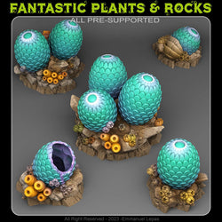 3D Printed Fantastic Plants and Rocks Leviathan Eggs 28mm - 32mm D&D Wargaming (Online Only)