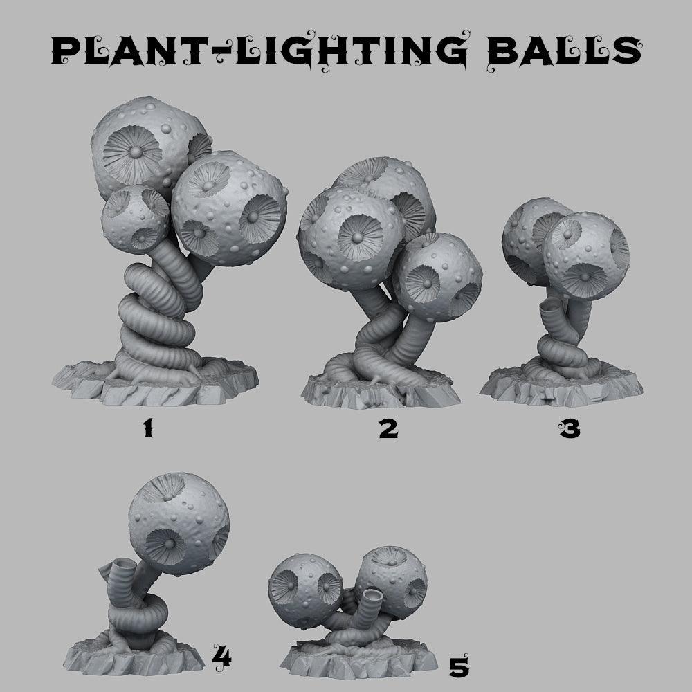3D Printed Fantastic Plants and Rocks Lighting Balls 28mm - 32mm D&D Wargaming (Online Only)