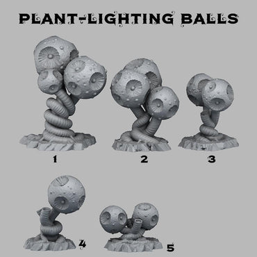 3D Printed Fantastic Plants and Rocks Lighting Balls 28mm - 32mm D&D Wargaming (Online Only)