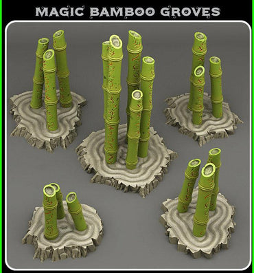 3D Printed Fantastic Plants and Rocks Magic Bamboo Groves 28mm - 32mm D&D Wargaming (Online Only)
