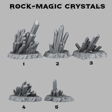 3D Printed Fantastic Plants and Rocks Magic Crystals 28mm - 32mm D&D Wargaming (Online Only)