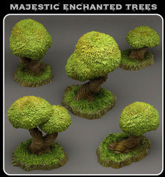 3D Printed Fantastic Plants and Rocks Majestic Enchanted Trees 28mm - 32mm D&D Wargaming (Online Only)