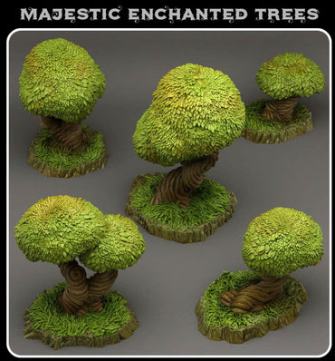 3D Printed Fantastic Plants and Rocks Majestic Enchanted Trees 28mm - 32mm D&D Wargaming (Online Only)