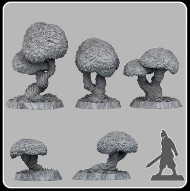 3D Printed Fantastic Plants and Rocks Majestic Enchanted Trees 28mm - 32mm D&D Wargaming (Online Only)