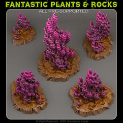 3D Printed Fantastic Plants and Rocks Majestic Twisted Anemones 28mm - 32mm D&D Wargaming (Online Only)
