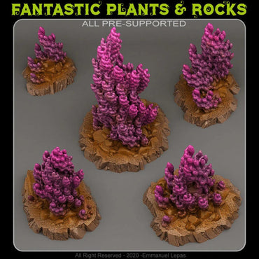 3D Printed Fantastic Plants and Rocks Majestic Twisted Anemones 28mm - 32mm D&D Wargaming (Online Only)