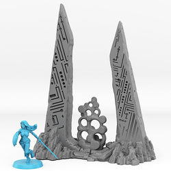 3D Printed Fantastic Plants and Rocks Mars Portal With Its Strange Cloud Effect 28mm - 32mm D&D Wargaming (Online Only)