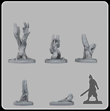 3D Printed Fantastic Plants and Rocks Marshy Dead Trees 28mm - 32mm D&D Wargaming (Online Only)