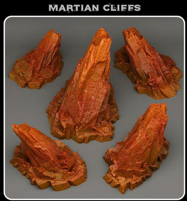 3D Printed Fantastic Plants and Rocks Martian Cliffs 28mm - 32mm D&D Wargaming (Online Only)