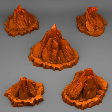 3D Printed Fantastic Plants and Rocks Martian Rocks 28mm - 32mm D&D Wargaming (Online Only)