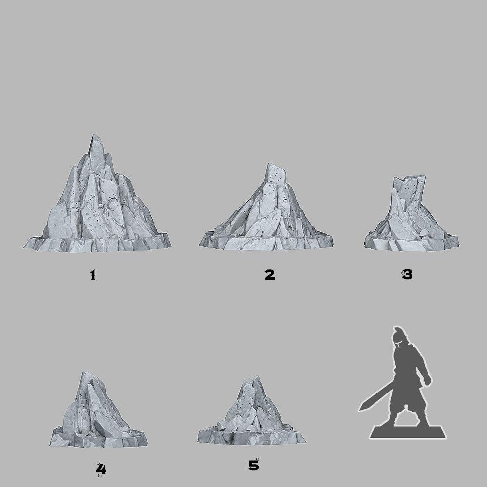 3D Printed Fantastic Plants and Rocks Martian Rocks 28mm - 32mm D&D Wargaming (Online Only)