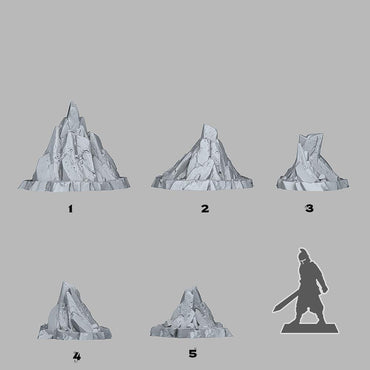 3D Printed Fantastic Plants and Rocks Martian Rocks 28mm - 32mm D&D Wargaming (Online Only)