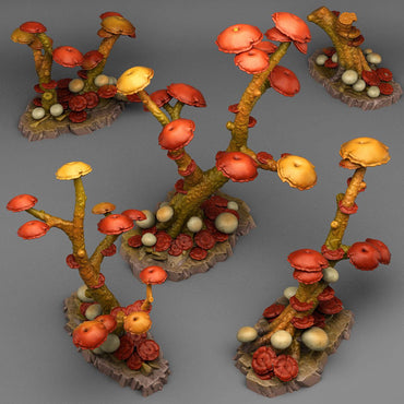 3D Printed Fantastic Plants and Rocks Mushrooms Trees 28mm - 32mm D&D Wargaming (Online Only)