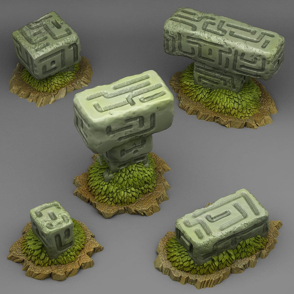 3D Printed Fantastic Plants and Rocks MYSTERIOUS ALIEN STONES 28mm - 32mm D&D Wargaming (Online Only)