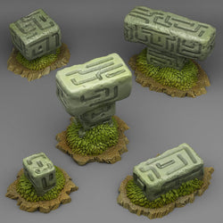 3D Printed Fantastic Plants and Rocks MYSTERIOUS ALIEN STONES 28mm - 32mm D&D Wargaming (Online Only)