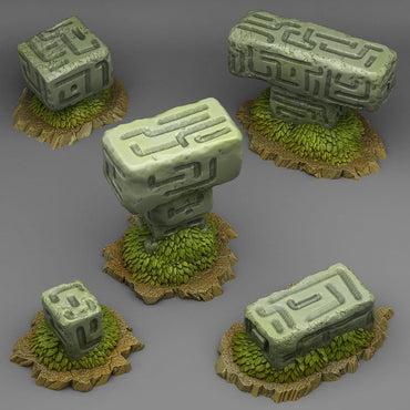 3D Printed Fantastic Plants and Rocks MYSTERIOUS ALIEN STONES 28mm - 32mm D&D Wargaming (Online Only)