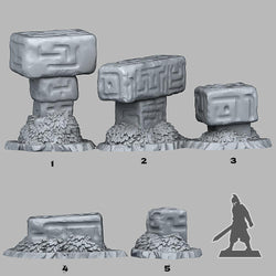 3D Printed Fantastic Plants and Rocks MYSTERIOUS ALIEN STONES 28mm - 32mm D&D Wargaming (Online Only)