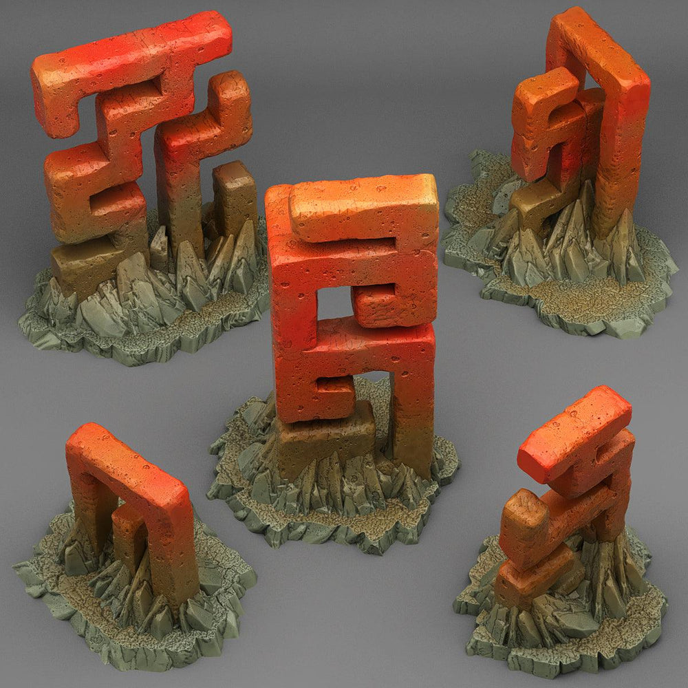 3D Printed Fantastic Plants and Rocks Mysterious Asian Stones 28mm - 32mm D&D Wargaming (Online Only)