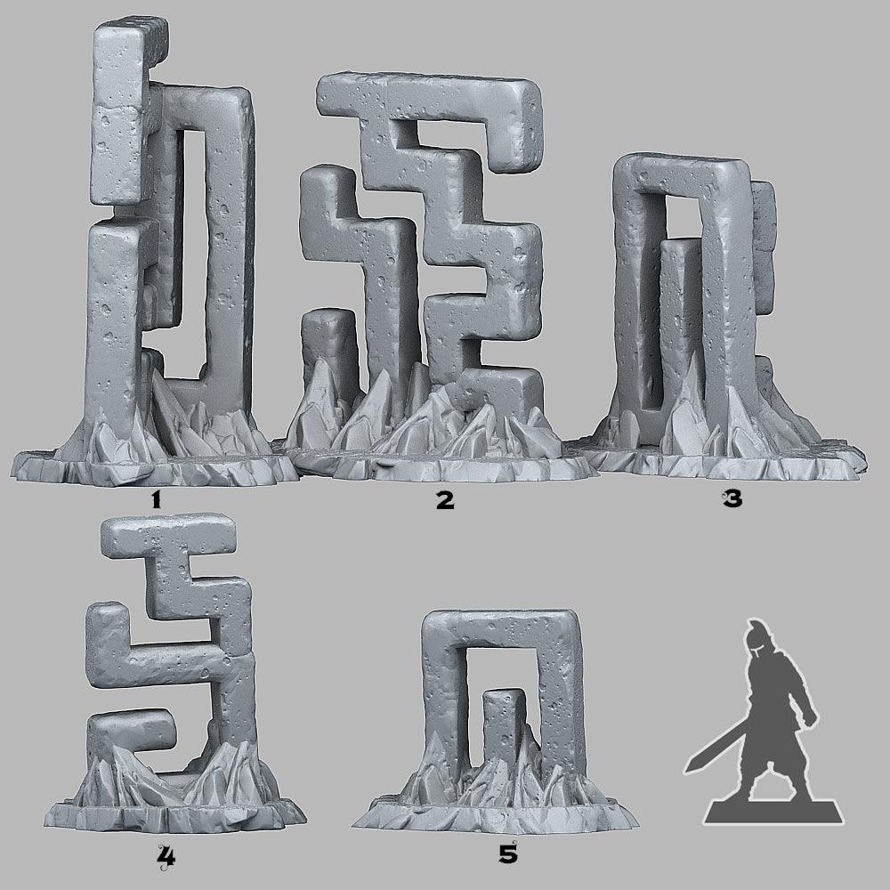 3D Printed Fantastic Plants and Rocks Mysterious Asian Stones 28mm - 32mm D&D Wargaming (Online Only)