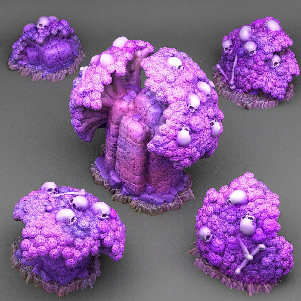3D Printed Fantastic Plants and Rocks Mystical Death Flowers 28mm - 32mm D&D Wargaming (Online Only)