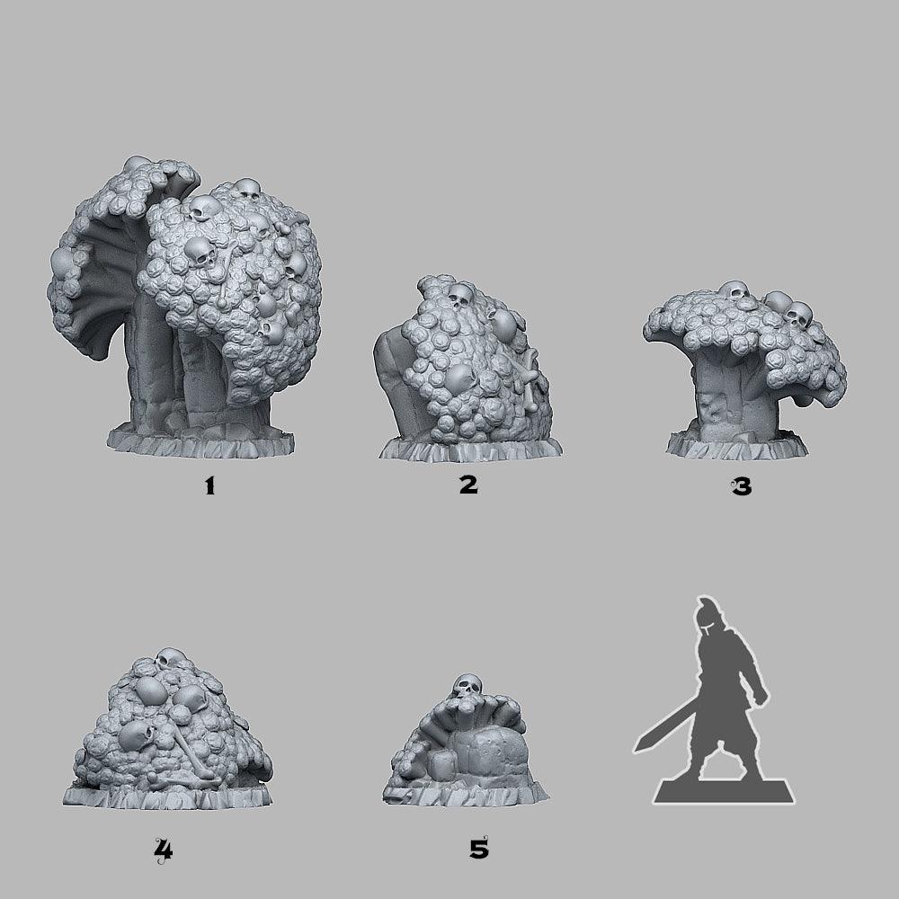 3D Printed Fantastic Plants and Rocks Mystical Death Flowers 28mm - 32mm D&D Wargaming (Online Only)